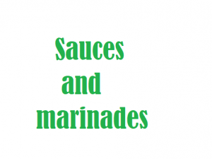 Sauces and marinades